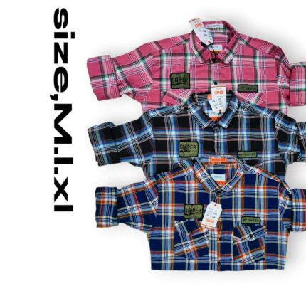 Full Sleeve  Checks Shirts , Wholesale Set 18pcs,Sku-Sw122