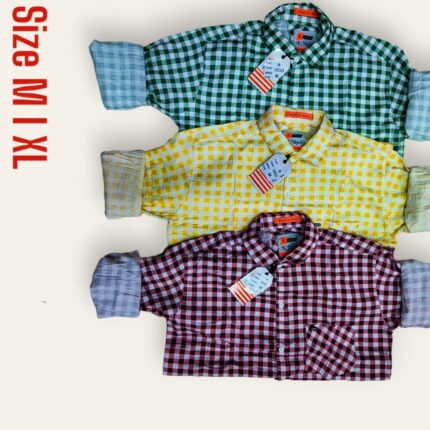 Full Sleeve  Checks Shirts , Wholesale Set 18pcs,Sku-Sw168